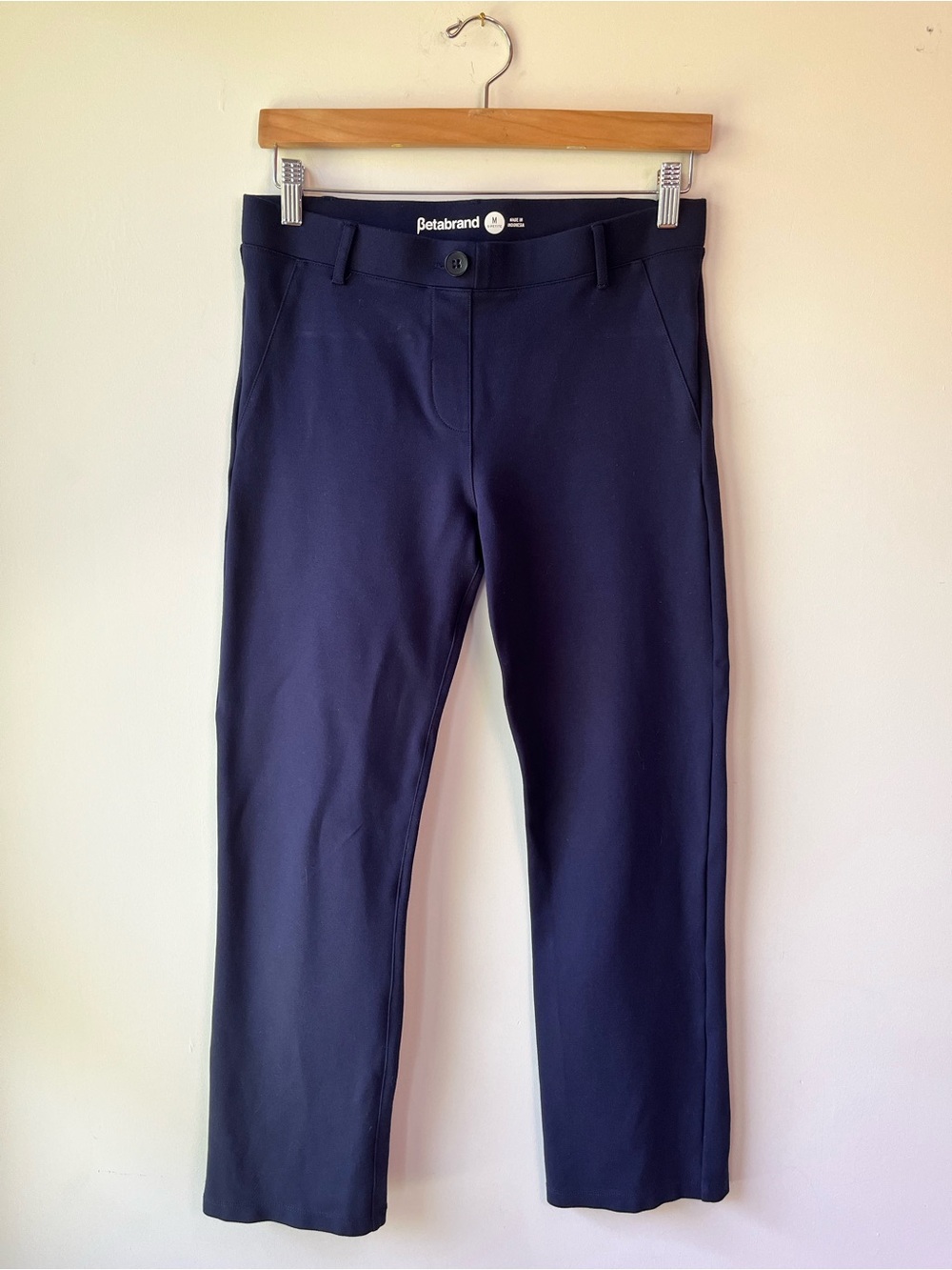 Betabrand Yoga Pants Dress Pants Straight Cropped Medium Petite (Short)